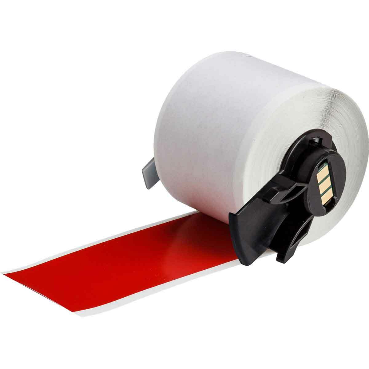 PTL-43-439-RD WorkHorse BMP71 TLS 2200 Blank Heavy Duty Thermal Transfer Label, 50 ft L x 1.9 in W, Blank Legend, Red, B-439 Vinyl