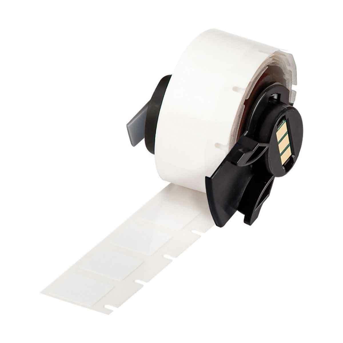 PTL-7-423 WorkHorse BMP71 TLS 2200 Colored Heavy Duty Square Write-On Thermal Transfer Label, 1/2 in L x 1/2 in W, Colored Write-On Area Legend, White, B-423 Polyester