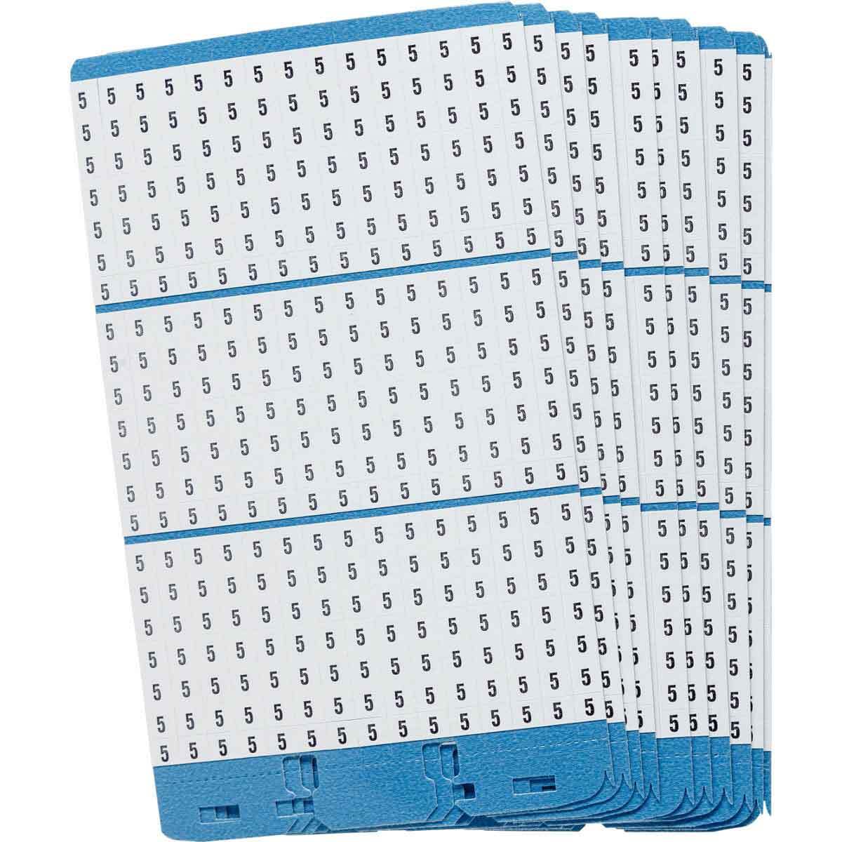 PWM-5 Porta-Pack  Die-Cut Pre-Printed Wire Marker Book Refill, 1.56 in L x 0.22 in W, Black on White, B-500 Vinyl Coated Fabric