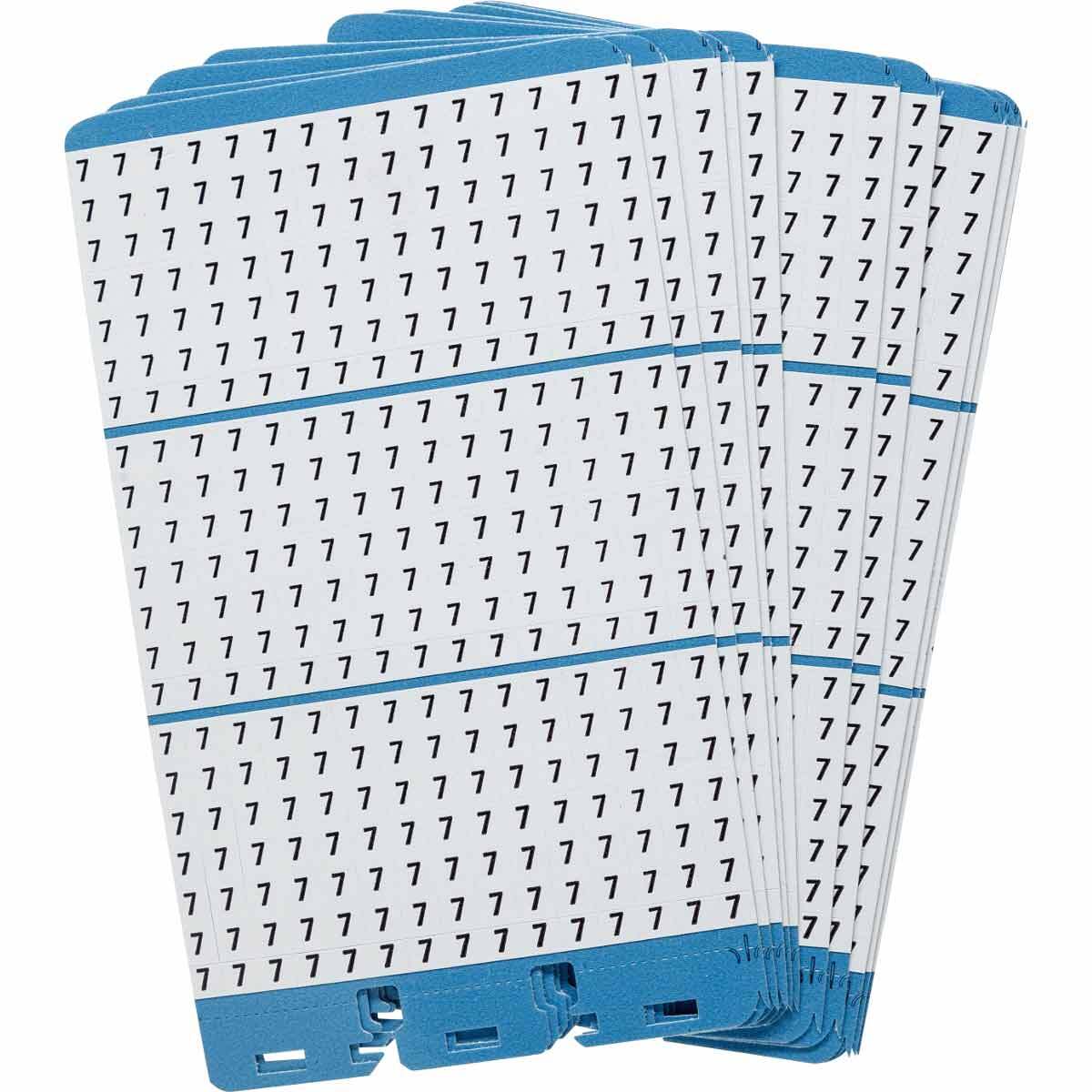 PWM-7 Porta-Pack  Die-Cut Pre-Printed Wire Marker Book Refill, 1.56 in L x 0.22 in W, Black on White, B-500 Vinyl Coated Fabric