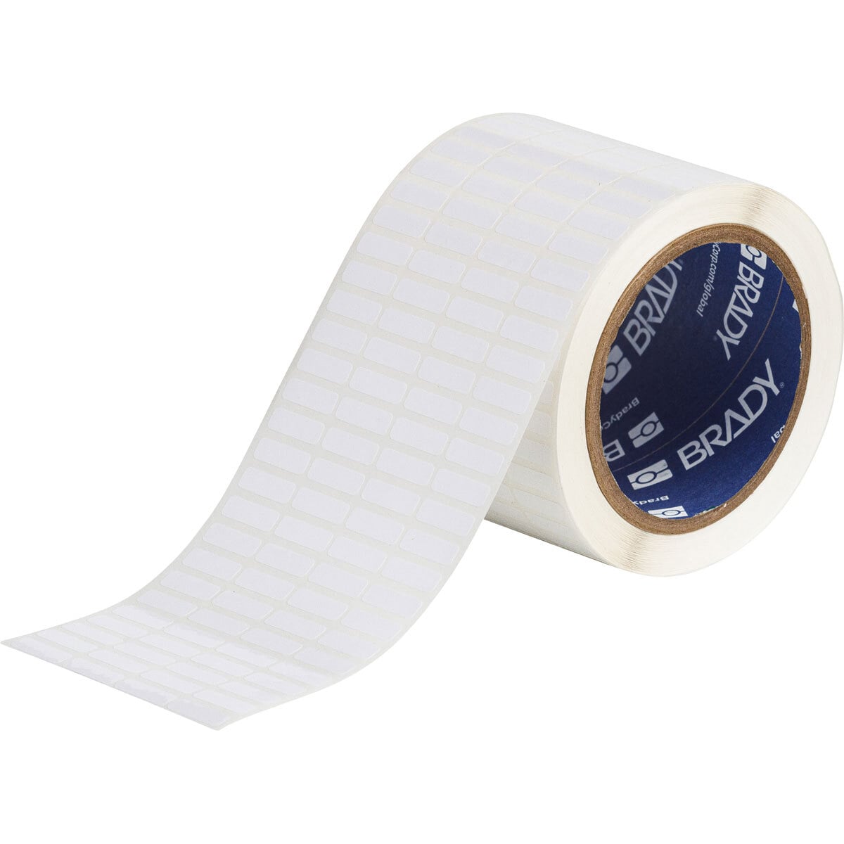 THT-1-423-10 WorkHorse Blank Rectangular Thermal Transfer Label, 1/4 in L x 3/4 in W, Blank Legend, White, B-423 Polyester