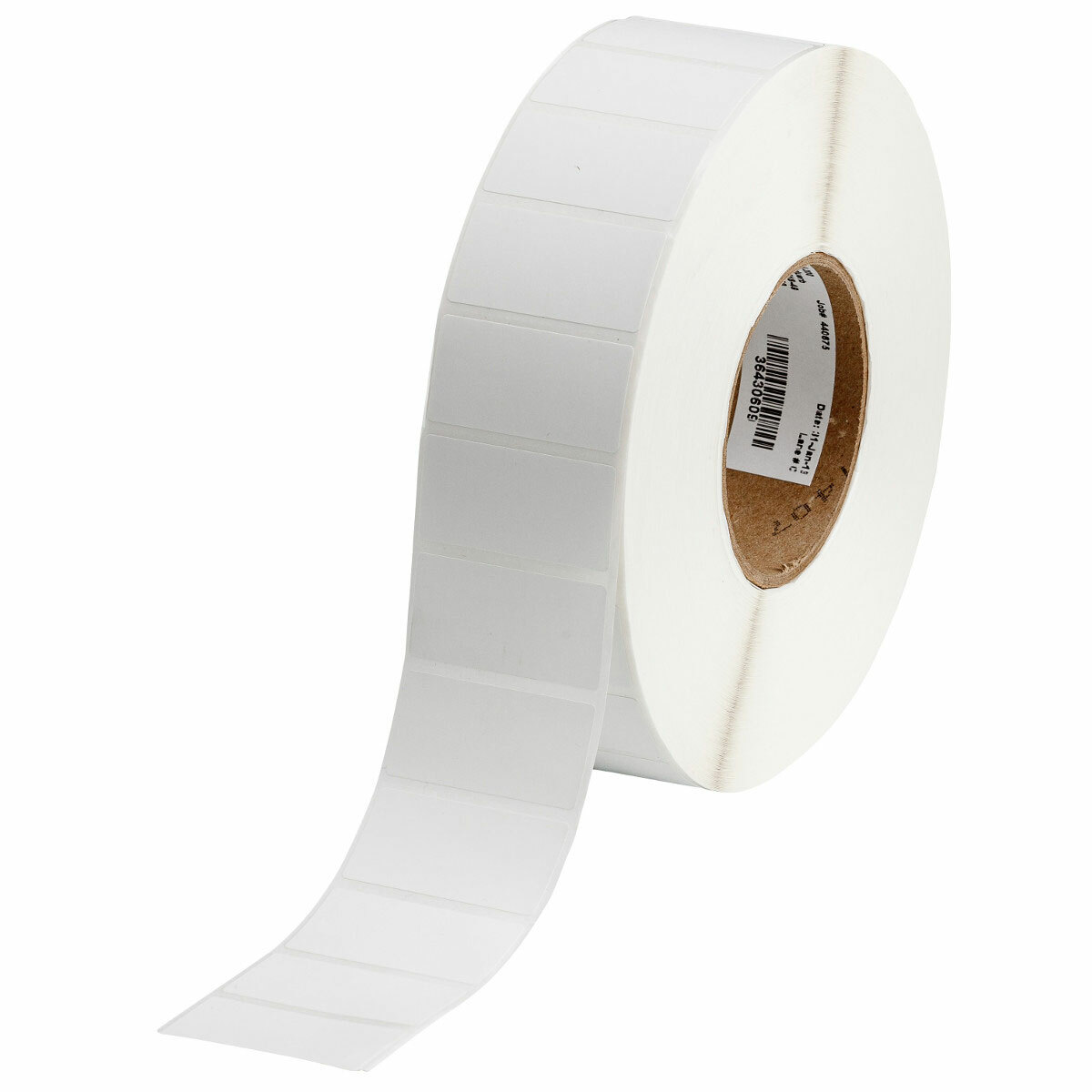 THT-17-402-5.2 Rectangular Thermal Transfer Label, 1 in L x 2 in W, Blank Legend, White, B-402 Paper