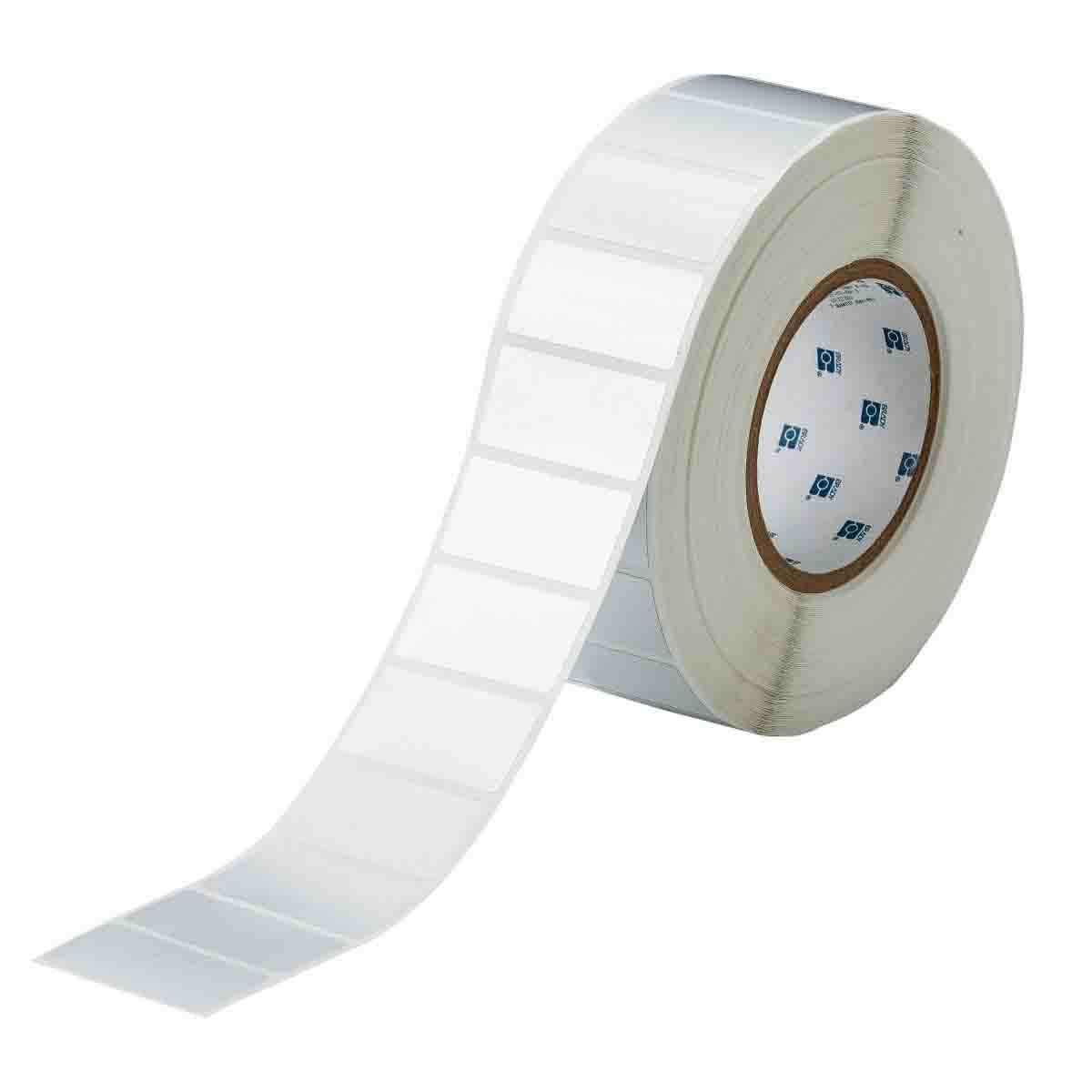 THT-17-435-3 MetaLabel Rectangular Thermal Transfer Label, 1 in L x 2 in W, Blank Legend, Silver, B-435 Polyester