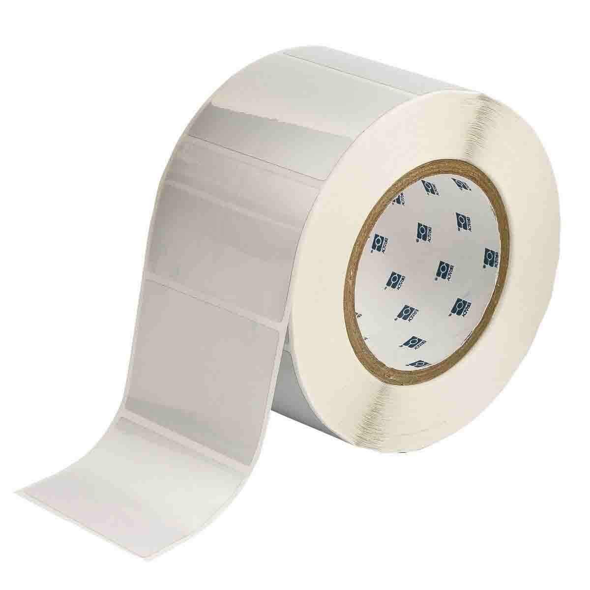 THT-19-435-1 MetaLabel Blank Rectangular Thermal Transfer Label, 2 in L x 3 in W, Blank Legend, Silver, B-435 Polyester