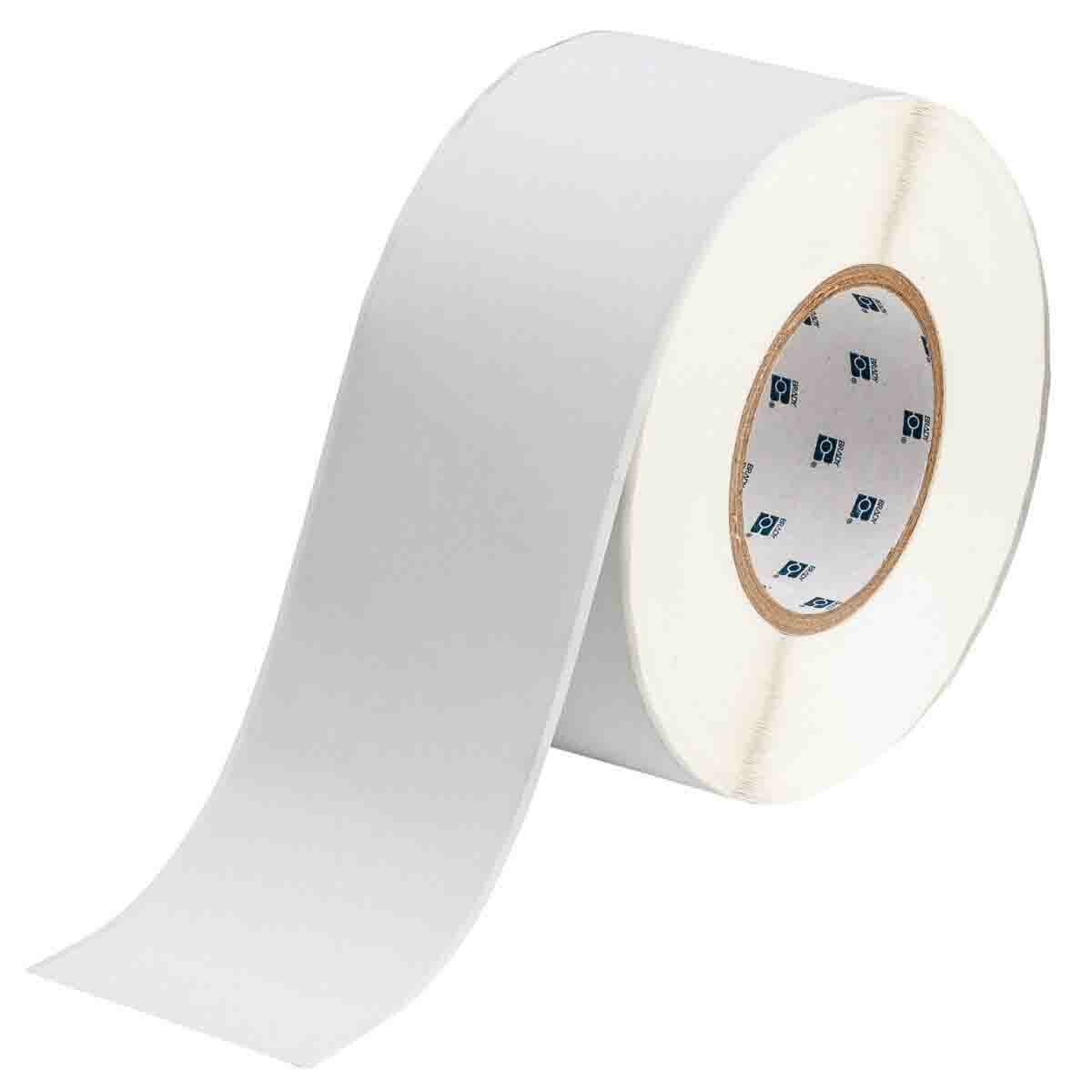 THT-21-437 Blank Thermal Transfer Label, 300 ft L x 3 in W, Blank Legend, White, B-437 Polyvinyl Fluoride