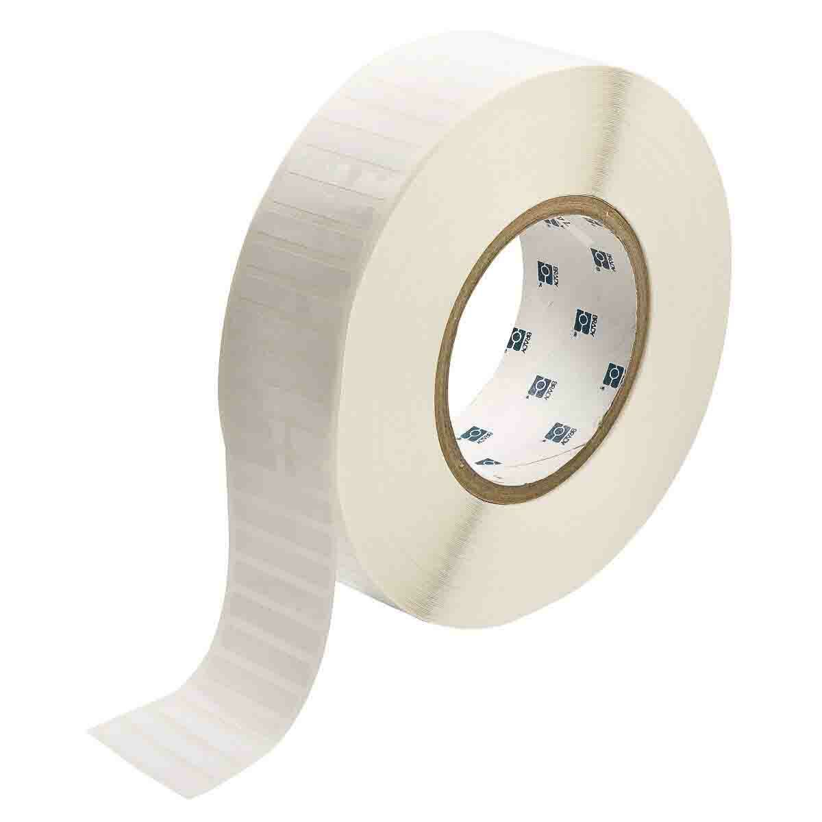 THT-45-423-10 Rectangular Thermal Transfer Label, 1/4 in L x 1-1/2 in W, Blank Legend, White, B-423 Polyester