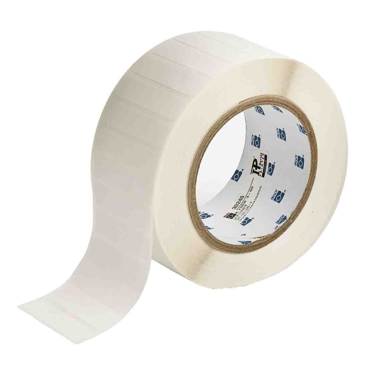 THT-53-424-3 Rectangular Thermal Transfer Label, 1/2 in L x 2 in W, Blank Legend, White, B-424 Paper