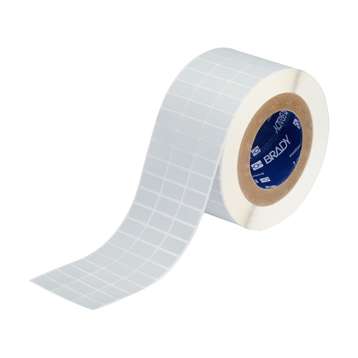 THT-5-486-10 MetaLabel Rectangular Thermal Transfer Label, 1/2 in L x 1 in W, Blank Legend, Light Gray, B-486 Polyester