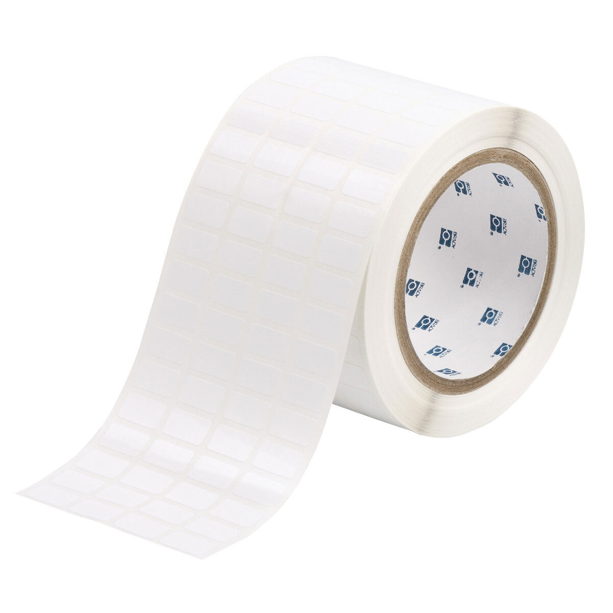 THT-57-423-10 WorkHorse Blank Rectangular Thermal Transfer Label, 3/8 in L x 0.7 in W, Blank Legend, White, B-423 Polyester