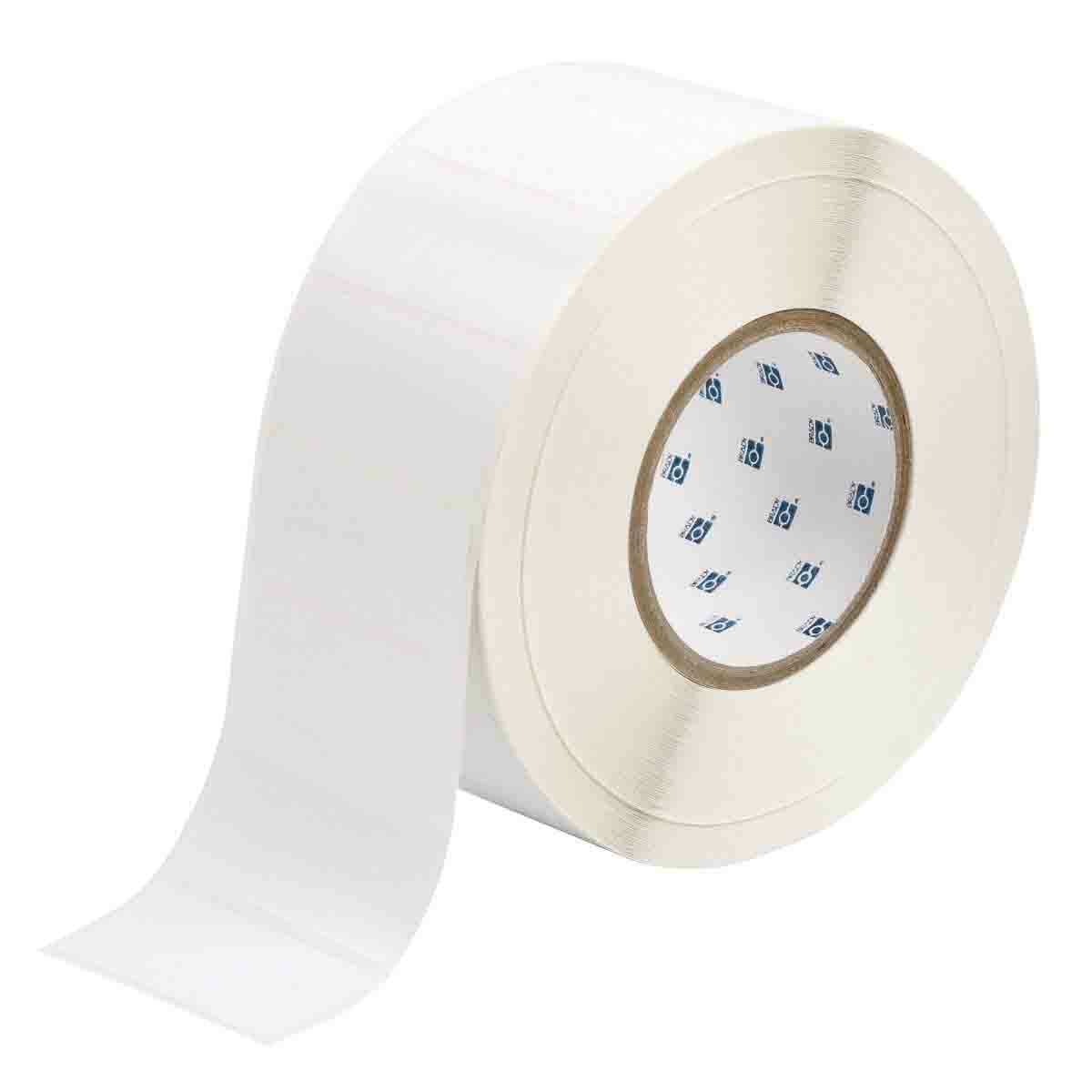 THT-7-483-3 ToughBond Blank Rectangular Thermal Transfer Label, 1-1/4 in L x 2-3/4 in W, Blank Legend, White, B-483 Polyester