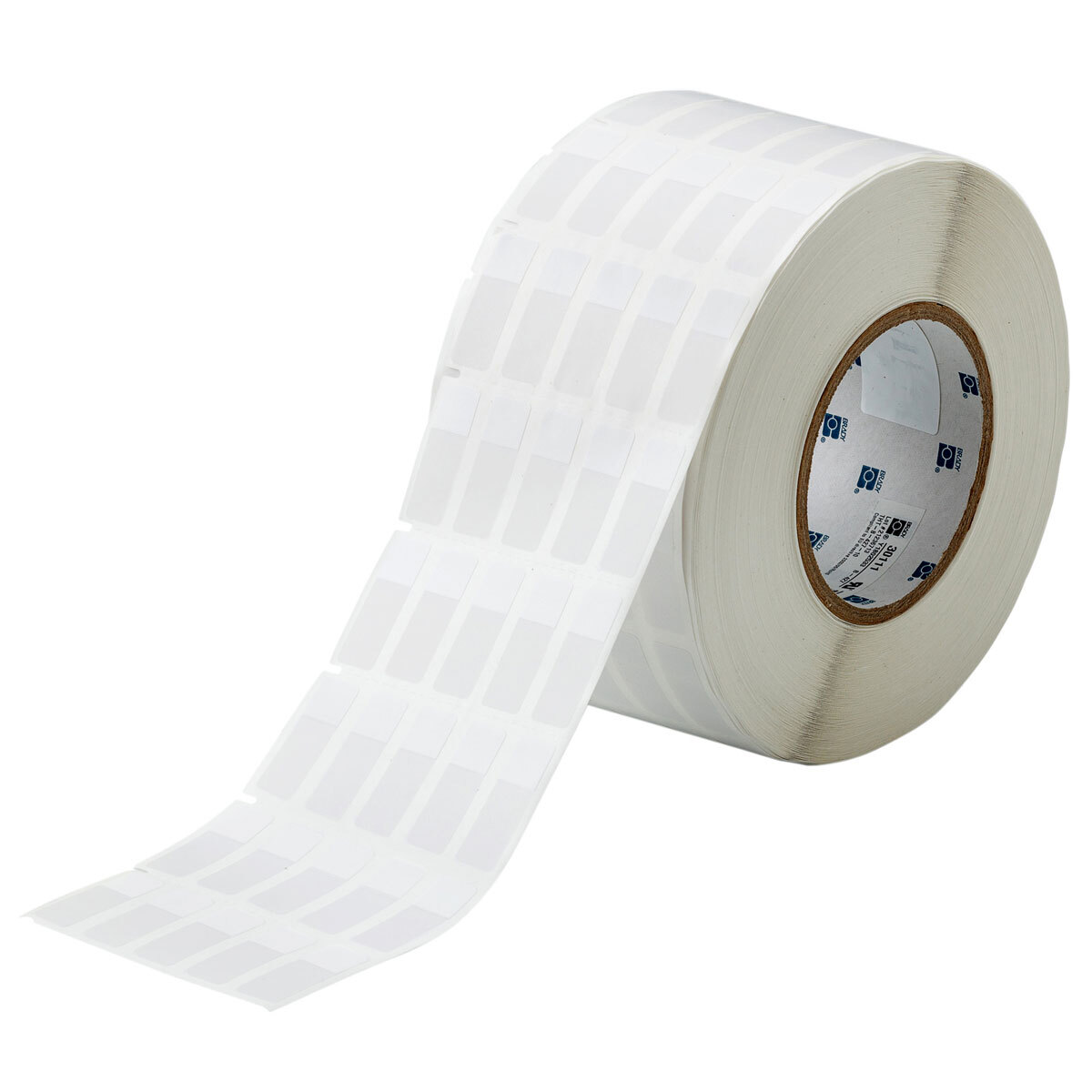 THT-8-427-10 Colored Rectangular Write-On Self-Laminating Thermal Transfer Label, 1.437 in L x 1/2 in W, Colored Write-On Area Legend, Clear/White, B-427 Vinyl