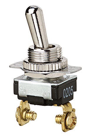 774018 Buchanan Light/Medium Duty Toggle Switch, 125 V AC/250 V DC, 4/8/10 A, 1-1/2 hp Power Rating, On-Off SPST Contact