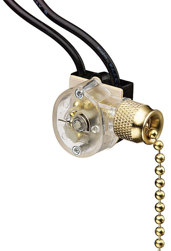 774032 Pull Chain Switch, 125/250 VAC, 6/3 A, SPST Contact