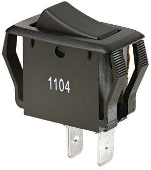 774038 Buchanan Appliance Rocker Switch, 16 A at 125 V AC at 1/3 hp, 10 A at 250 V AC at 1/2 hp, SPST Contact, 1 Poles