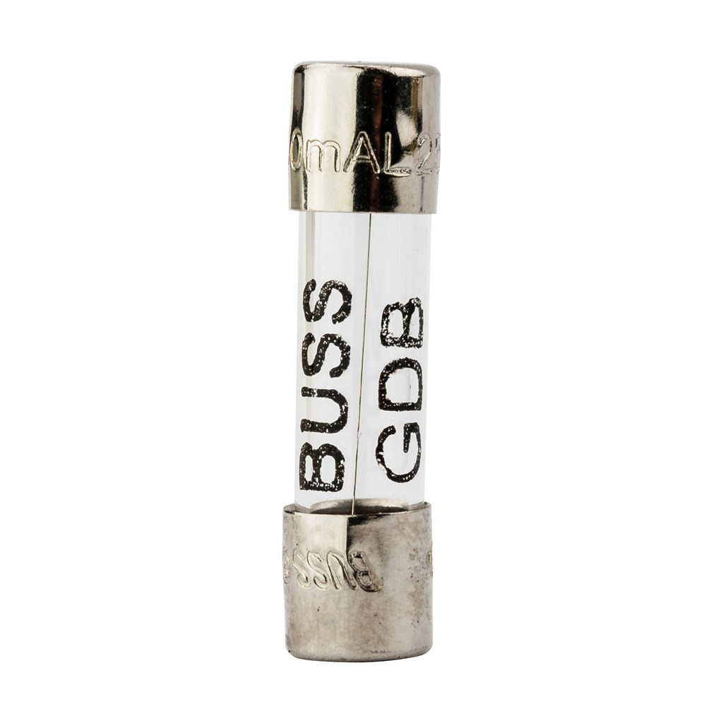BK/GDB-50MA GDB Fast-Acting Fuse, 0.05 A, 250 V AC/32 V DC, 35 AIC Interrupt, Cylindrical Body