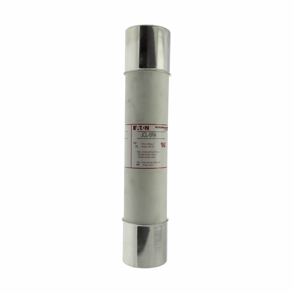 JCK-18R Current Limiting Medium Voltage Fuse, 390 A, 2.54 kV, 80 kA, 1.43 to 50 kA, Class R, Cartridge Body