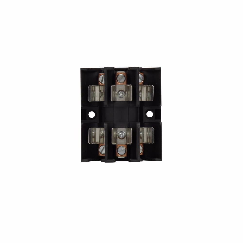 JP60030-3COR Pyramid/Open Style Fuse Block, 600 V AC/DC, 30 A, J Class, 14 to 2 AWG Wire, 3 Poles