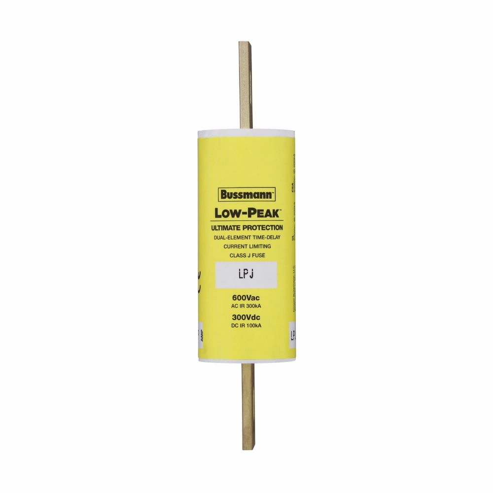 LPJ-80SP Low-Peak Current Limiting Time Delay Fuse, 80 A, 600 V AC/300 V DC, 300/100 kA, Class J, Cartridge Body