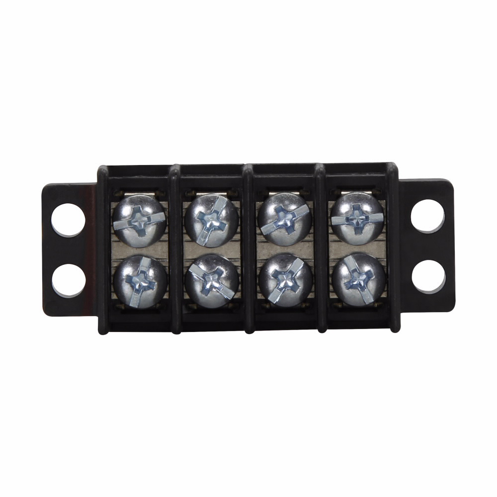 TB100-07 Double Row Terminal Block Strips and Barrier Block, 300 V, 30 A, Black
