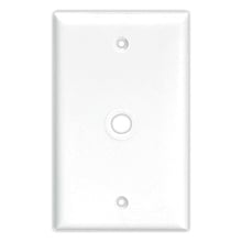Eaton Telephone and coaxial wallplate, Brown, 0.375" Hole Cutout, Thermoset, Single- gang, Standard, ED Box