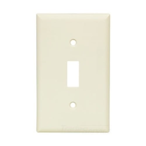 Standard Size Toggle Switch Wallplate, Toggle, Thermoset, 1, Standard