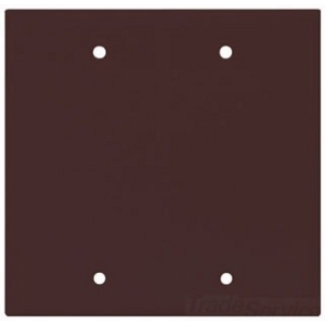 Eaton Blank wallplate, Brown, Blank Cutout, Thermoset, Two- gang, Standard, ED Box