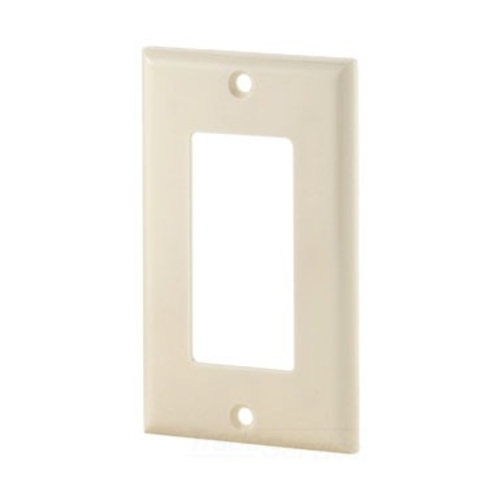 Standard Size Decorator Wallplate, Almond, Decorator, Thermoset, 1, Standard