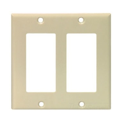 2152V-BOX Arrow Hart 2000 Standard Decorator Wall Plate, 2 Gangs, 4.56 in W x 4.5 in H, Thermoset, Ivory