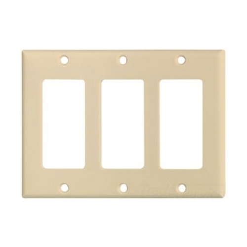2163V-BOX Arrow Hart 2000 Standard Decorator Wall Plate, 3 Gangs, 6.37 in W x 4.5 in H, Thermoset, Ivory