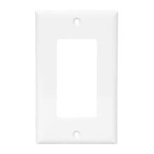 Eaton Decorator / GFCI wallplate, Almond, Decorator Cutout, Thermoset, Five- gang, Standard, ED Box