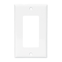 Eaton Decorator / GFCI wallplate, Ivory, Decorator Cutout, Thermoset, Five- gang, Standard, ED Box
