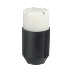 Eaton Arrow Hart auto grip straight blade connector,#18-12 AWG,15A,Industrial,250V,Back wire,Black and white,Brass,Polycarbonate with thermoplastic housing,6-15R,Two-pole,three-wire,grounding,Screw,0.33-0.66",Nylon,Core pack