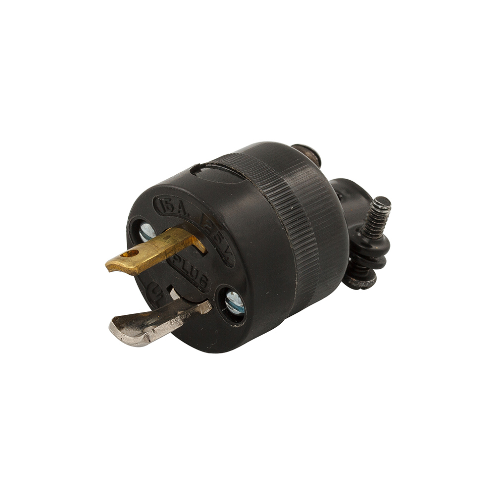 Eaton safety grip locking plug, #16-12 AWG, 15A, Industrial, 125V, Auto grip, ML1, Two-pole, Two-wire, Phenolic