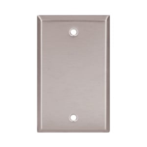93152-BOX Arrow Hart 93000 Standard Blank Wall Plate, 2 Gangs, 4.56 in W x 4.5 in H, 302/304 Stainless Steel