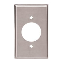 93223-BOX Arrow Hart 93000 Standard Receptacle Wall Plate, 2 Gangs, 4.56 in W x 4.5 in H, 302/304 Stainless Steel