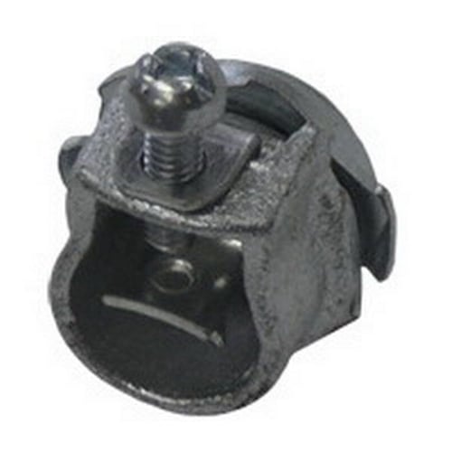 7230V Straight Conduit Connector With Locknut, 3/8 in Trade, 0.34 to 0.63 in Cable Openings, For Use With Armored Ground Wire/Non-Metallic Sheathed Cable, Die Cast Zinc