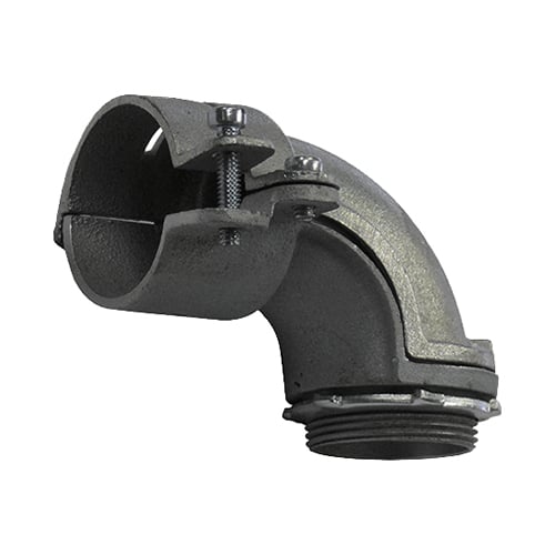 7388 Non-Insulated Throat Conduit Connector With Locknut, 3 in Trade, 3.16 to 3.5 in Cable Openings, For Use With Armored/FMC Cable, Malleable Iron, Zinc Electroplated
