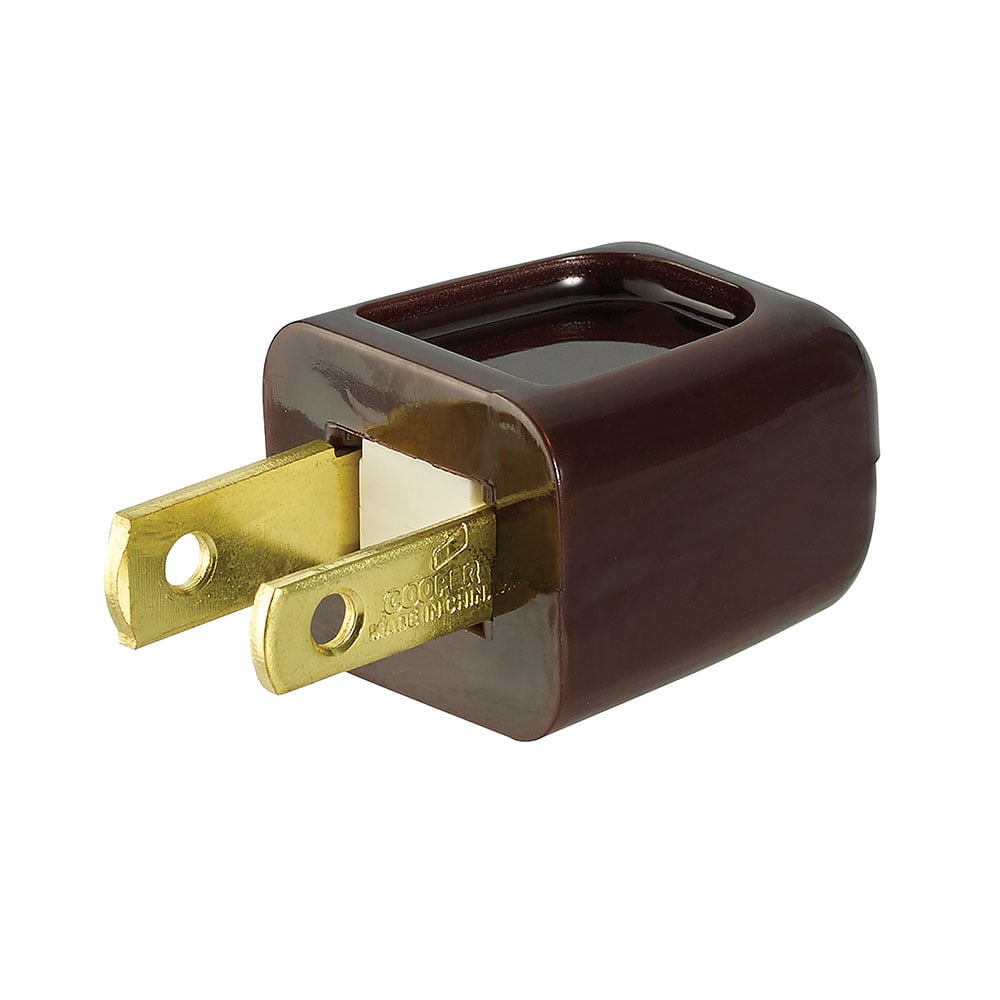 BP2601-6B-SP Academy Easy Install Polarized Straight Blade Plug, 125 V, 10 A, 2 Poles, 2 Wires, Black
