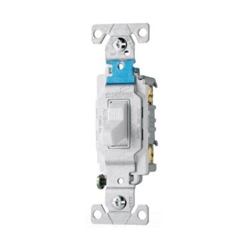 CS215W Arrow Hart Heavy Duty Specification Grade AC Toggle Switch, 120/277 V, 15 A, 1/2 hp, 2 hp Power Rating