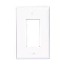 Eaton Decorator / GFCI wallplate, Brown, Decorator Cutout, Polycarbonate, Four- gang, Mid-size