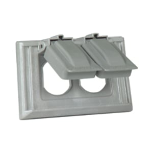 S1954 Weatherproof Outlet Box Cover, 4.56 in L x 4.56 in W x 0.98 in D, Duplex Receptacle Cover, Tough Plastic