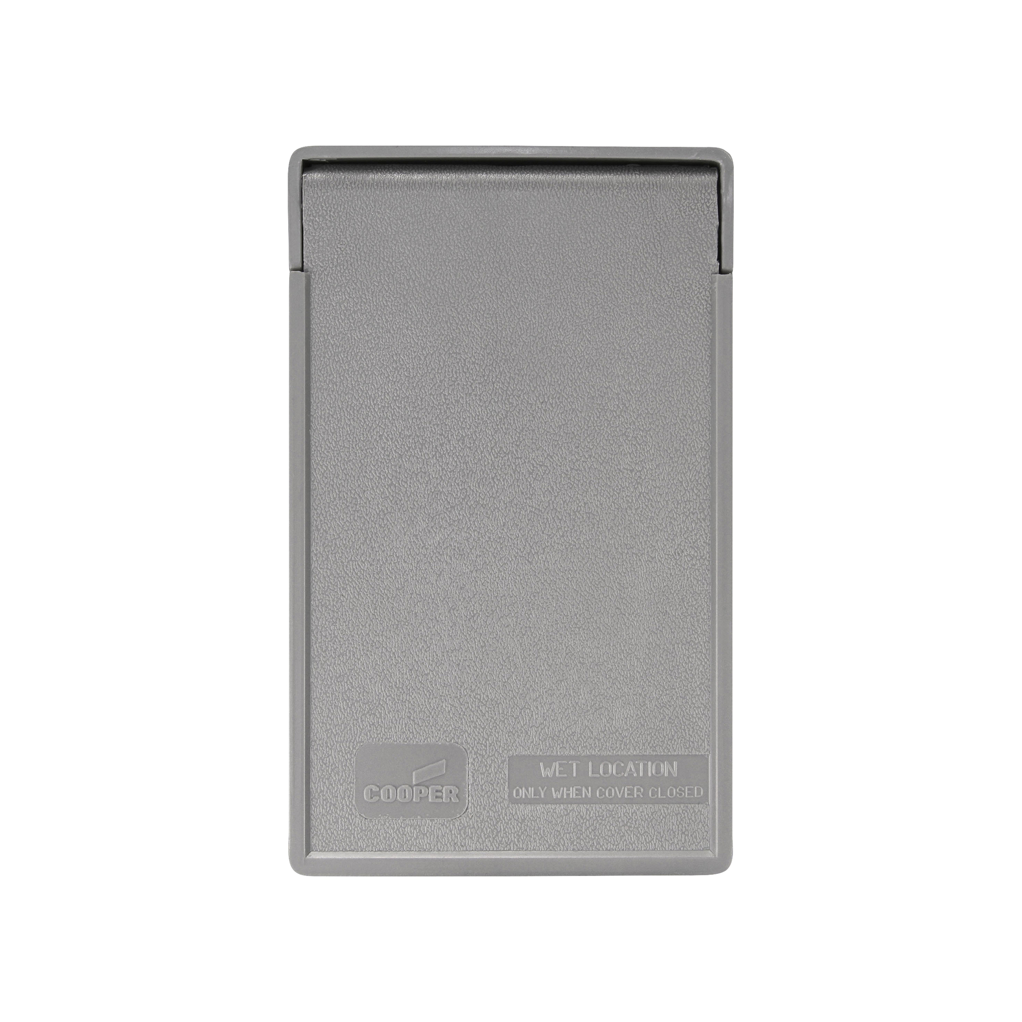 S2966 Arrow Hart Self-Closing Lid Weatherproof Receptacle Cover, 4-3/4 in L x 2.95 in W x 3/4 in D, GFCI/Decorator Cover, Plastic