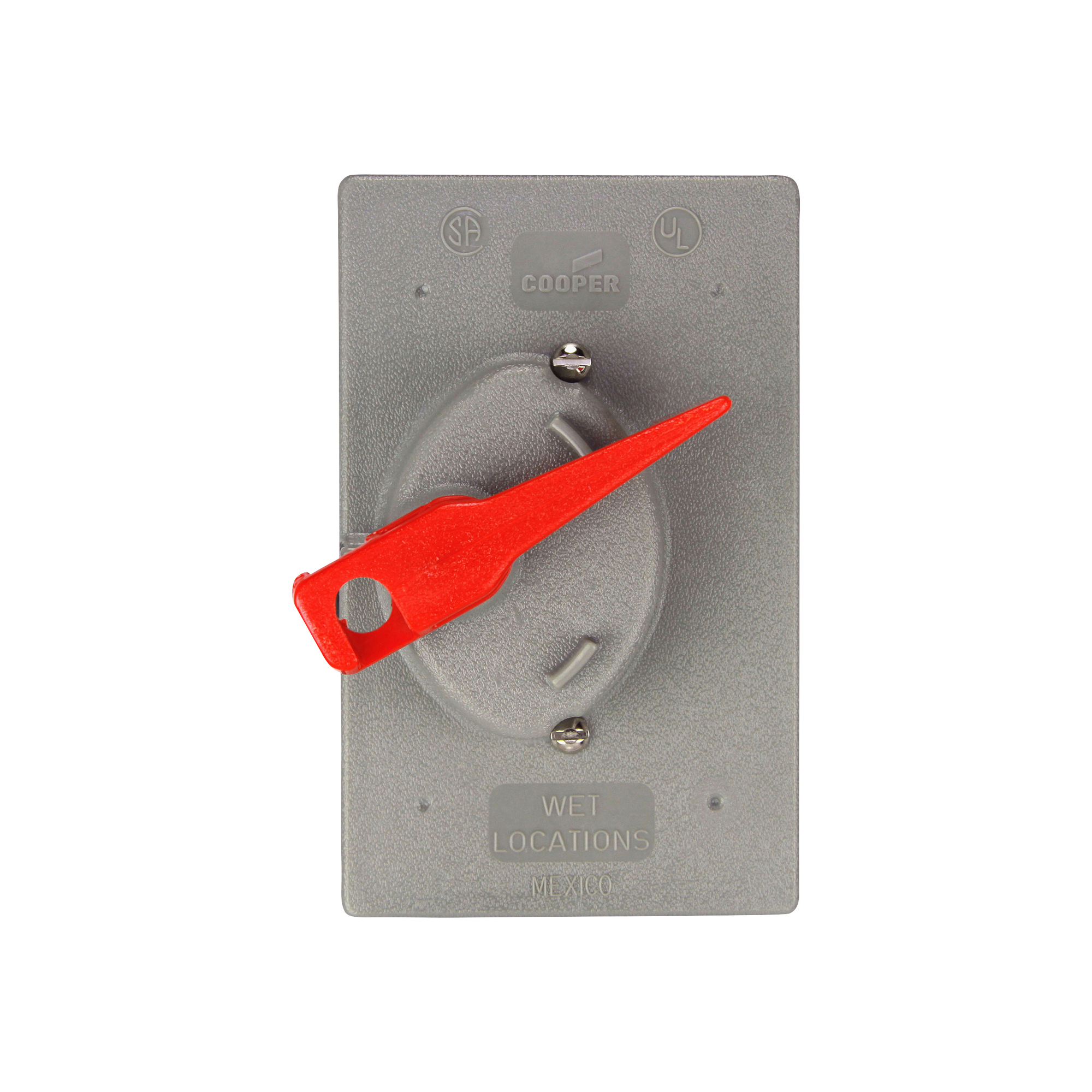 S2983 Non-Metallic Weatherproof Device Box Cover, 2.95 in W x 1.56 in D, Switch Cover, Tough Plastic