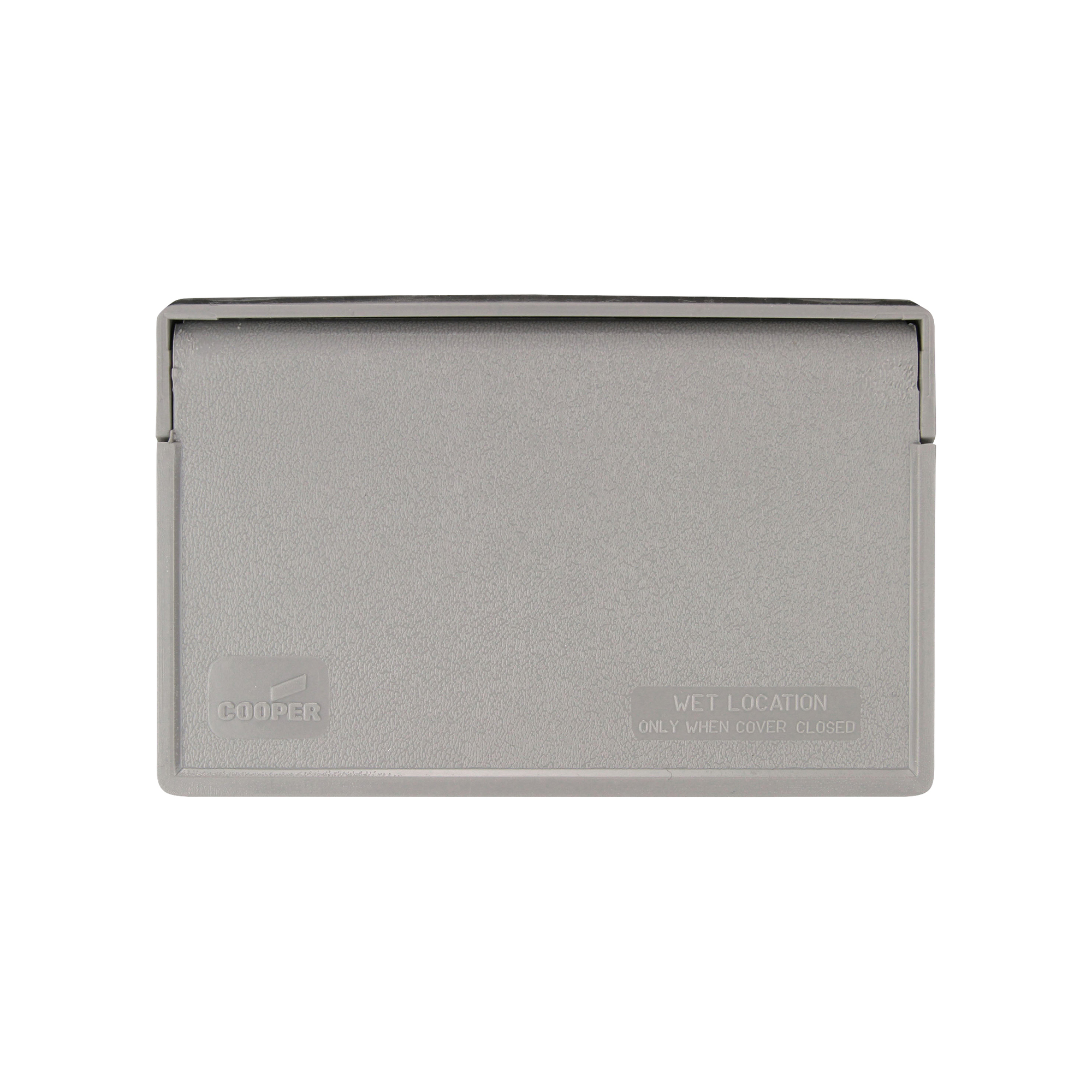 S3966W DVXJ Non-Metallic Weatherproof Receptacle Cover, 4-3/4 in L x 2.95 in W x 3/4 in D, Self-Closing Lid Cover, Plastic