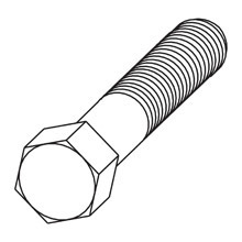 3/8X21/2HHCSZN Cap Screw, 3/8 in, 2-1/2 in, Stainless Steel