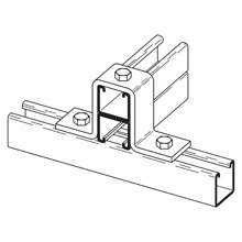 B116-32AGRN U-Support, 3 Holes, 5-7/16 in L, Strip Steel