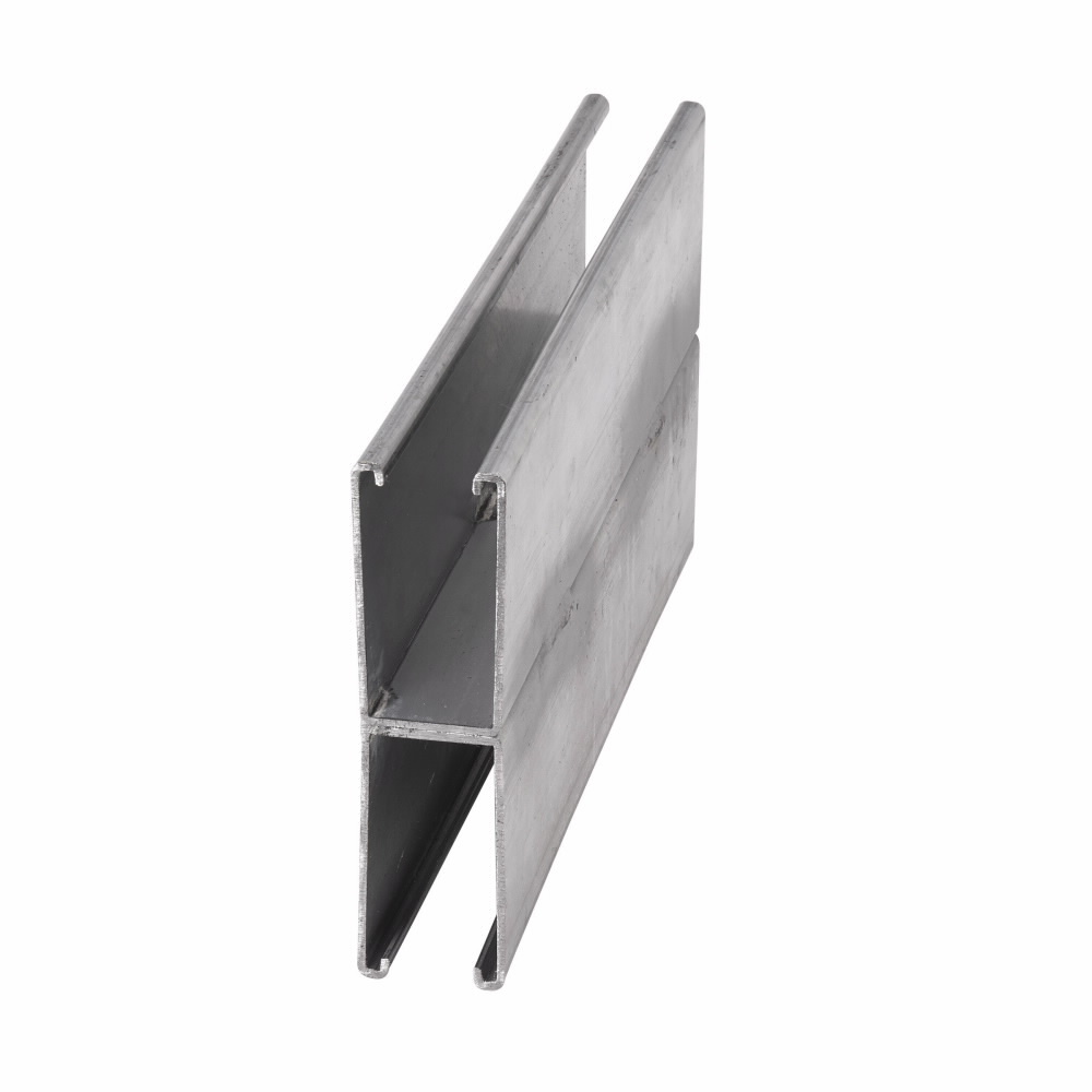 B11A-120GLV Solid Strut Channel, Back-to-Back, 10 ft x 1-5/8 inch x 3-1/4 inch, Pre-galvanized Steel, 12 Gauge