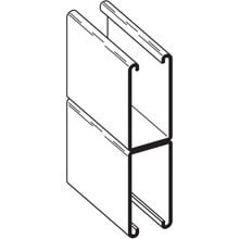 B11A-120GRN Back to Back Metal Framing Channel, 120 in L 1-5/8 in W 12 ga THK, Steel, Dura Green, Domestic