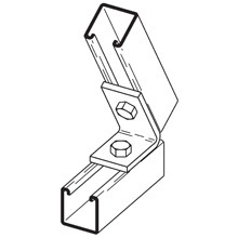 B156ZN Closed Angle, 2 Holes, 2-1/2 in L, 82.5 deg Bend, Steel