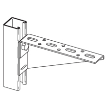 B184SHLGRN Left Bracing Slotted Bracket, 6 in L x 1-5/8 in W x 7/32 in THK, Steel